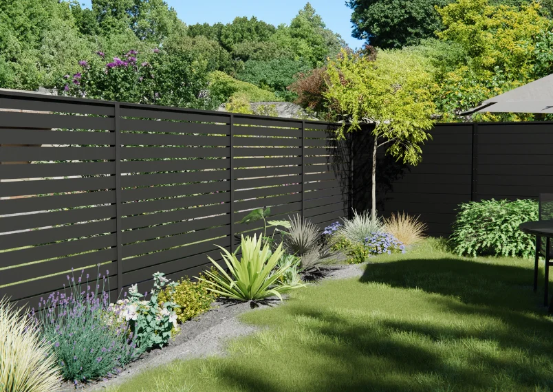 DuraPost HORIZON® ALUMINIUM PRIVACY PANEL (PACK 4 BOARDS) | 1.82M X 0.6M BLACK - Image 4